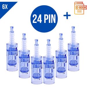 Dermapen naalden 24 pin - Dermapen naalden - Microneedling cartidges - Vervangende naaldkoppen - Opzetstuk dermapen - Anti-aging - Huidverzorging - Geschikt voor Dr.Pen A6/A1/E30/M5/M7/N2/MyM - 5 stuks + Sprayflesje 50 ml per bestelling