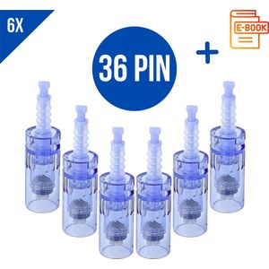 Dermapen naalden 36 pin - Microneedling cartidges - Mesotherapie - Vervangende naaldkoppen - Opzetstuk dermapen - Anti-aging - Huidverzorging - Geschikt voor Dr.Pen A6/A1/E30/M5/M7/N2/MyM - 5 stuks + Sprayflesje 50 ml per bestelling
