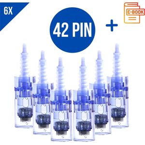 Dermapen naalden 42 pin - Microneedling cartidges - Mesotherapie - Vervangende naaldkoppen - Opzetstuk dermapen - Anti-aging - Huidverzorging - Geschikt voor Dr.Pen A6/A1/E30/M5/M7/N2/MyM - 5 stuks + Sprayflesje 50 ml per bestelling