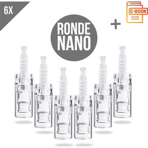 Dermapen naalden RD ronde nano pin - Microneedling cartidges - Mesotherapie - Vervangende naaldkoppen - Opzetstuk dermapen - Anti-aging - Huidverzorging - Geschikt voor Dr.Pen A6/A1/E30/M5/M7/N2/MyM - 5 stuks + Sprayflesje 50 ml per bestelling
