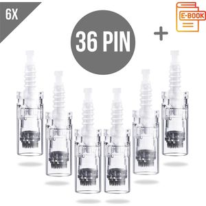 Dermapen naalden 36 pin - Microneedling cartidges - Mesotherapie - Vervangende naaldkoppen - Opzetstuk dermapen - Anti-aging - Huidverzorging - Geschikt voor Dr.Pen A6/A1/E30/M5/M7/N2/MyM - 5 stuks + Sprayflesje 50 ml per bestelling