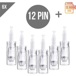 Dermapen naalden 12 pin - Microneedling cartidges - Vervangende naaldkoppen - Opzetstuk dermapen - Anti-aging - Huidverzorging - Geschikt voor Dr.Pen A6/A1/E30/M5/M7/N2/MyM - 5 stuks + Sprayflesje 50 ml per bestelling