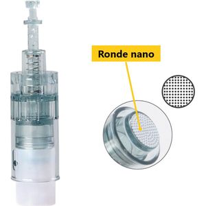 Dermapen Dr.Pen M8 naalden - Ronde nano naalden - 5 Microneedling cartidges - Vervangende naaldkoppen - Opzetstuk voor Dr.Pen M8 - Anti-aging - Huidverzorging - ENKEL GESCHIKT VOOR DR.PEN M8 ULTIMA - 5 stuks + Sprayflesje 50 ml per bestelling