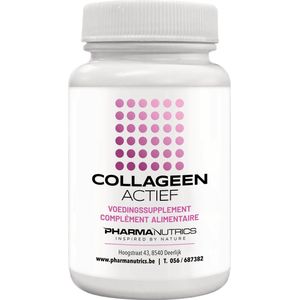 COLLAGEEN ACTIEF 60 V-caps Pharmanutrics - Collageen - Hyaluronzuur - Vitamine C - Huid - Haar - Natuurlijk Collageen Complex
