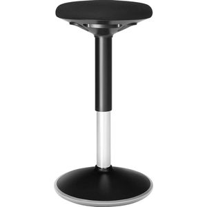 SONGMICS werkkruk, ergonomische werkkruk, zitkruk, 360°-draaistoel, in hoogte verstelbaar 56-81 cm, eenvoudig te monteren, zwart - 0SC05BK