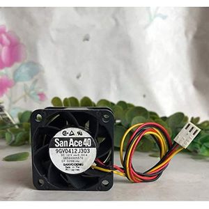 1U server fan 9GV0412J301 DC12 0.60A 4028 4CM 3wire 3p double ball cooling fan