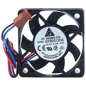 CYRMZAY Koelventilator voor DELTA EFB0512HA 50 * 50 * 10MM 5CM 12V 0.15A 3Pin Koelventilator