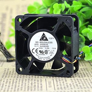 CYRMZAY Koelventilator voor Delta AFB0612L NU029-X00 12V 0.12A 6CM 6025 4-Wire Koelventilator
