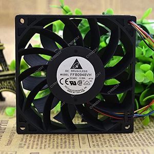 CYRMZAY Koelventilator voor Delta FFB0948VH 48V 0.26A 9cm 9025 4-Wire Koelventilator
