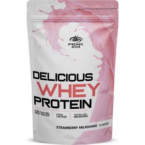 Peak Delicious Whey Protein (450g) Strawberry Milkshake - Eiwitten - Wei-eiwit Mix