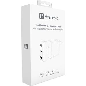 XtremeMac - Type-C Adapter - Docking Station - Wit - 2 Havens