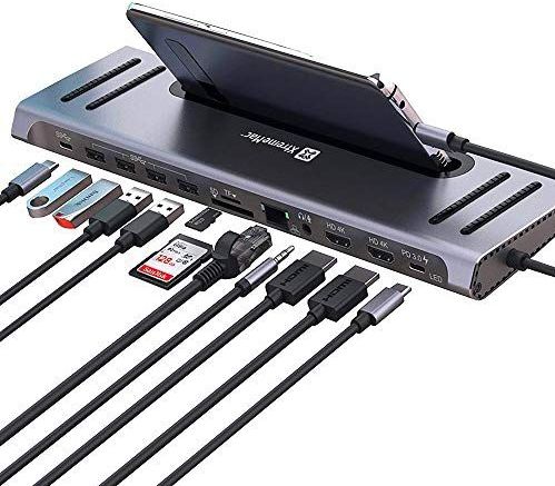 XtremeMac - USB C Docking Station - Grijs - 12-in-1 Aansluitingen