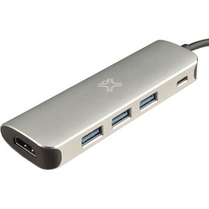 XtremeMac USB-C Multiport Hub met 5 poorten - 3 x USB 3.0, HDMI, USB-C