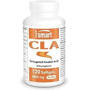 Supersmart - CLA 800 mg (TonalinÂ®) - Extract van Saffloerolie - Geconjugeerd Linolzuur - Gewichtsverlies & Afslanken - Vetverbrander - Non-GMO & Glutenvrij - 120 softgels