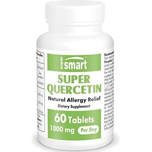 Supersmart - Super Quercetin 1000 mg per portie - Natuurlijke allergie Verlichting - & Antioxidant Supplement - Ondersteuning van een Gezond Cardiovasculair Systeem | Non-GMO & Gluten Free - 60 tabletten