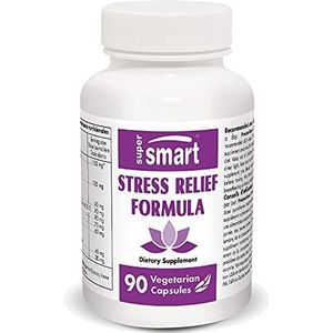 Supersmart - Stress Relief Formula - 100% natuurlijk supplement voor mentale verbetering en verbetering van de slaapkwaliteit | Non-GMO & Glutenvrij - 90 Vegetarische Capsules