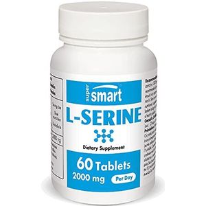 Supersmart - L-Serine - Hersenboost & Geheugensupplement - Ondersteuning Gezond Centraal Zenuwstelsel | Non-GMO & Glutenvrij - 60 tabletten