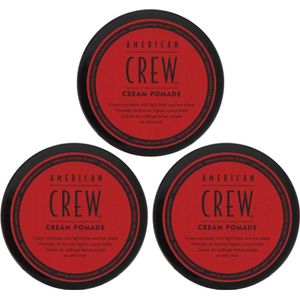 American Crew Cream Pomade - Light Hold 3x
