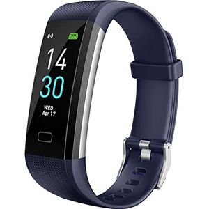 Jmamba Fitnesstracker, 20 stuks, waterdicht, IP68, met stappenteller, hartslagmeter, calorieënteller, slaapmonitor, activiteitentracker, blauw