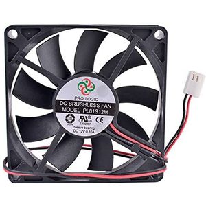 PL81S12M 8015 80mm fan 12V 0.10A 2wire 3Pin Computer CPU Ultra-quiet Cooling Fan