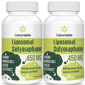 Liposomaal Sulforafaan 450mg Softgel, Gestabiliseerd Sulforafaan-supplement van Broccolizaadextract, Maximale Absorptie, Krachtige Antioxidant