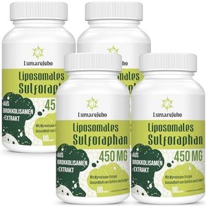 Liposomaal Sulforafaan 450mg Softgel, Gestabiliseerd Sulforafaan-supplement van Broccolizaadextract, Maximale Absorptie, Krachtige Antioxidant