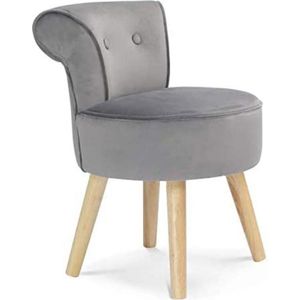 Fauteuil pad van grijs fluweel