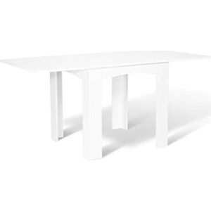 Eettafel, uittrekbaar, Dona 6-8 personen, wit, 80-160 cm