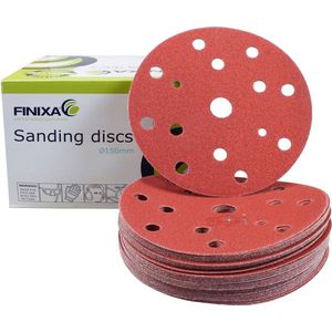 FINIXA Schuurschijven RED 150mm met 15 gaten - P280