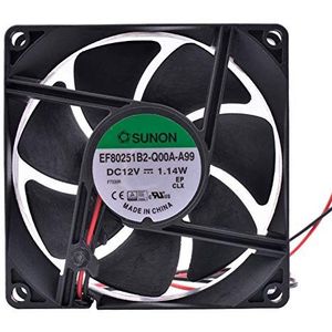 EF80251B2-Q00A-A99 8025 80mm fan 12V 1.14W 2line power supply cooling fan