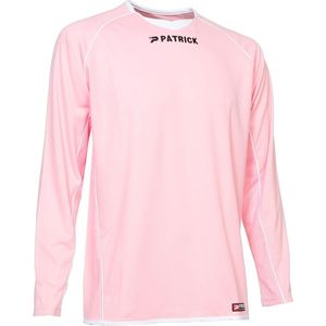 Patrick Girona105 Voetbalshirt Lange Mouw Heren - Roze / Wit | Maat: 3XL