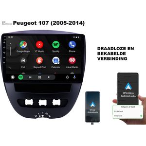 2023 Android Radio voor Peugeot 107 (2005-2014) - Apple CarPlay, Android Auto, DAB+ Navigatie & Radio!