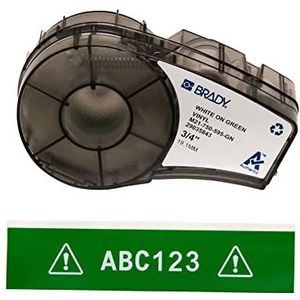 Brady M21-750-595-GN labelprinter, groen, labelprinter om te bedrukken (groen, zelfklevende labelprinter, vinyl, warmteoverdracht, acryl, glanzend)