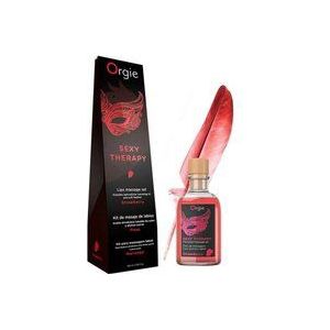 Orgie Sexy Therapy - massageolie set - aardbei