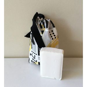 Handzeep - Ezelinnenmelk - Plantaardig - Tasje met Jazz Thema