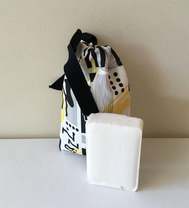 Handzeep - Ezelinnenmelk - Plantaardig - Tasje met Jazz Thema