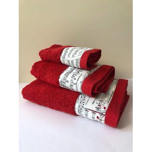 Handdoekenset (rood) Notenkraker - 1x (MG-544 + MG-545 + MG-546)