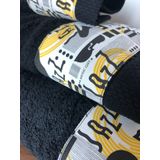 Handdoeken - Zwart - Jazz - Handdoekenset - 1x(MG-547 + MG-548 + MG-549)