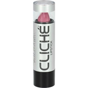 Cliché - Lipstick / Lippenstift - Donker Roze Parelmoer met Glitter/Shimmer - Nummer 14 - 1 Stuks