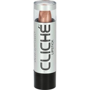 Cliché - Lipstick / Lippenstift - Rosé Licht Goud / Licht Bruin / Nude Parelmoer Metallic - Nummer 12 - 1 Stuks