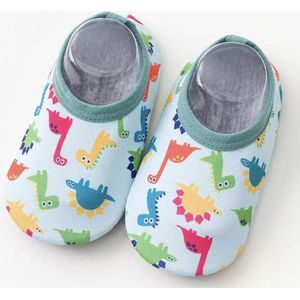 Zwemschoentjes - Waterschoentjes - Strandschoentjes - Anti-slipzool van Baby-slofje maat XL ( 17,5 cm) - Dino's