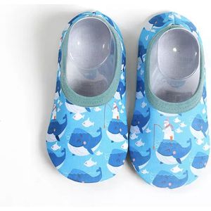 Zwemschoentjes - Waterschoentjes - Strandschoentjes - Anti-slipzool van baby-Slofje maat XL ( 17,5 cm) - Walvis