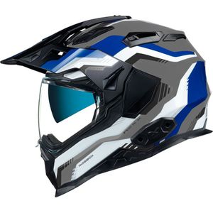 Nexx X.WED 2 Columbus, endurohelm, Zwart/Wit/Grijs/Blauw, M