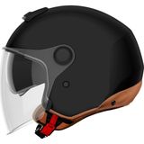 Y.10 - Motorhelm - Zwart - Polyfusion Shell - Ultrabrede Zonneklep