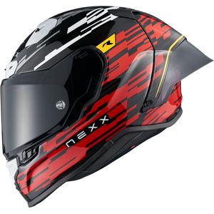 Nexx X.R3R Glitch Racer, integraalhelm, Zwart/Rood/Wit, M
