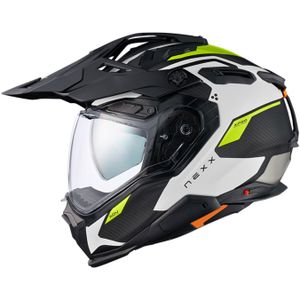 Nexx X.WED3 Pro Keyo, enduro helm, Mat Wit/Zwart/Neon-Geel, XL