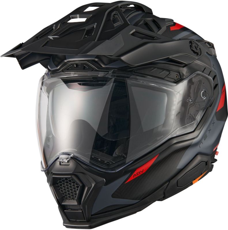 Nexx - X.WED3 - Motorhelm - Grijs Rood - Mat