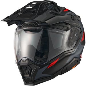 Nexx X.WED3 Pro Keyo, enduro helm, Mat Donkergrijs/Zwart/Rood, XXL