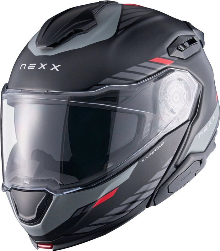 X.Lifetour - Modulaire Helm - Geluidsarm - Zwart - Rubber Afdichting