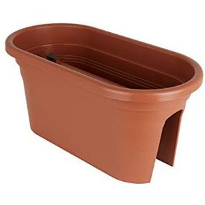 ARTEVASI Jardiniere voor balkon Venezia - 30 x 60 x H 27 cm - 18 L - Terracotta